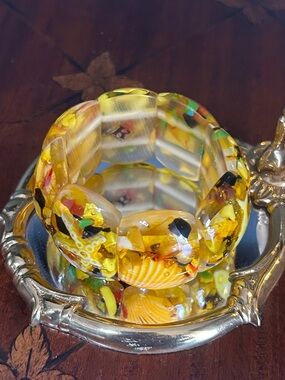 Carlos Sobral pop art bracelet Each section a mini collage composed in resin